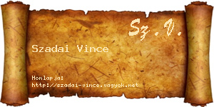 Szadai Vince névjegykártya
